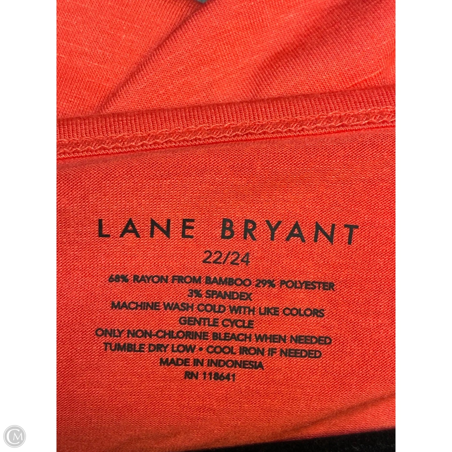 Top Short Sleeve Basic By Lane Bryant In Orange, Size: 2x