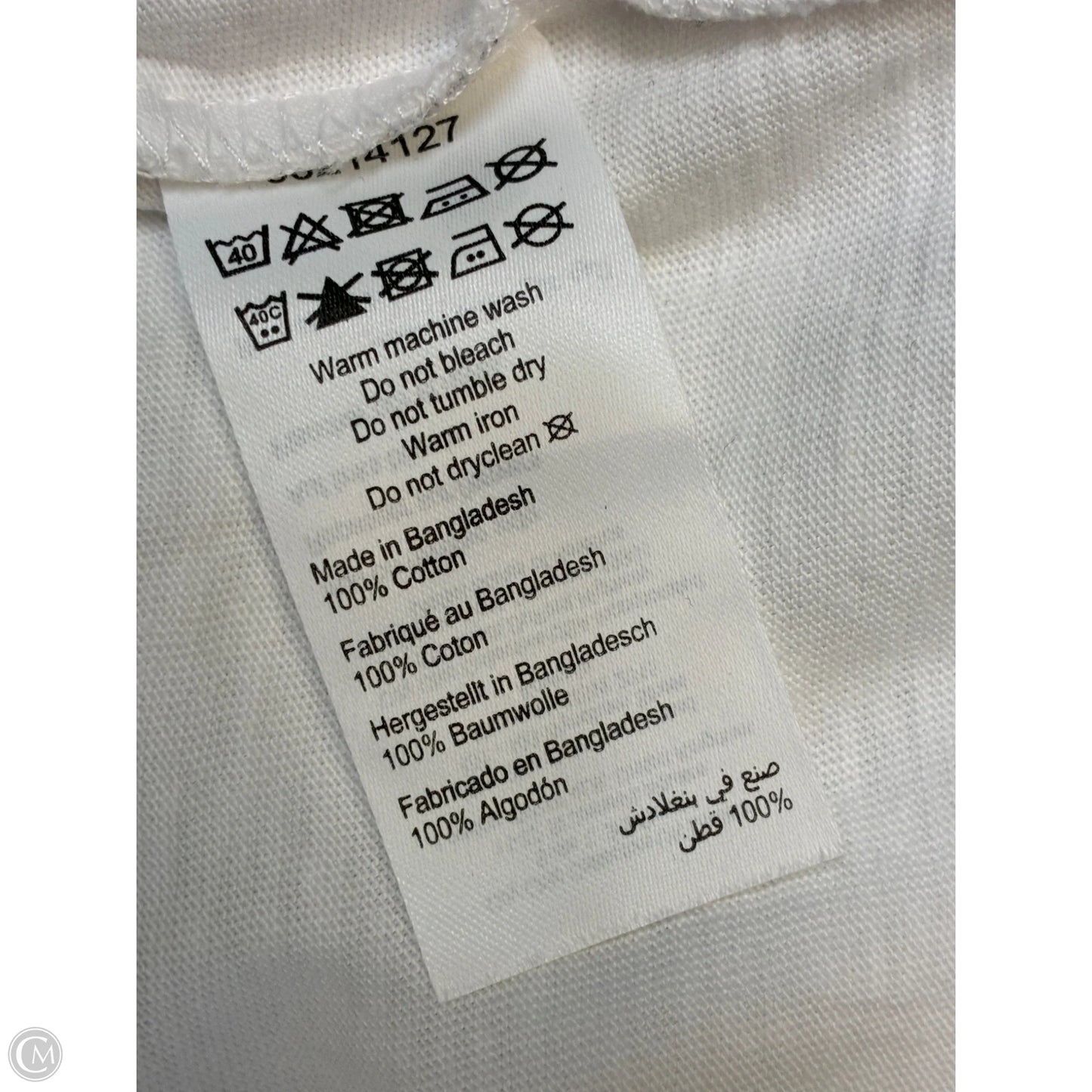 Top Short Sleeve By Cme In White, Size: 3x