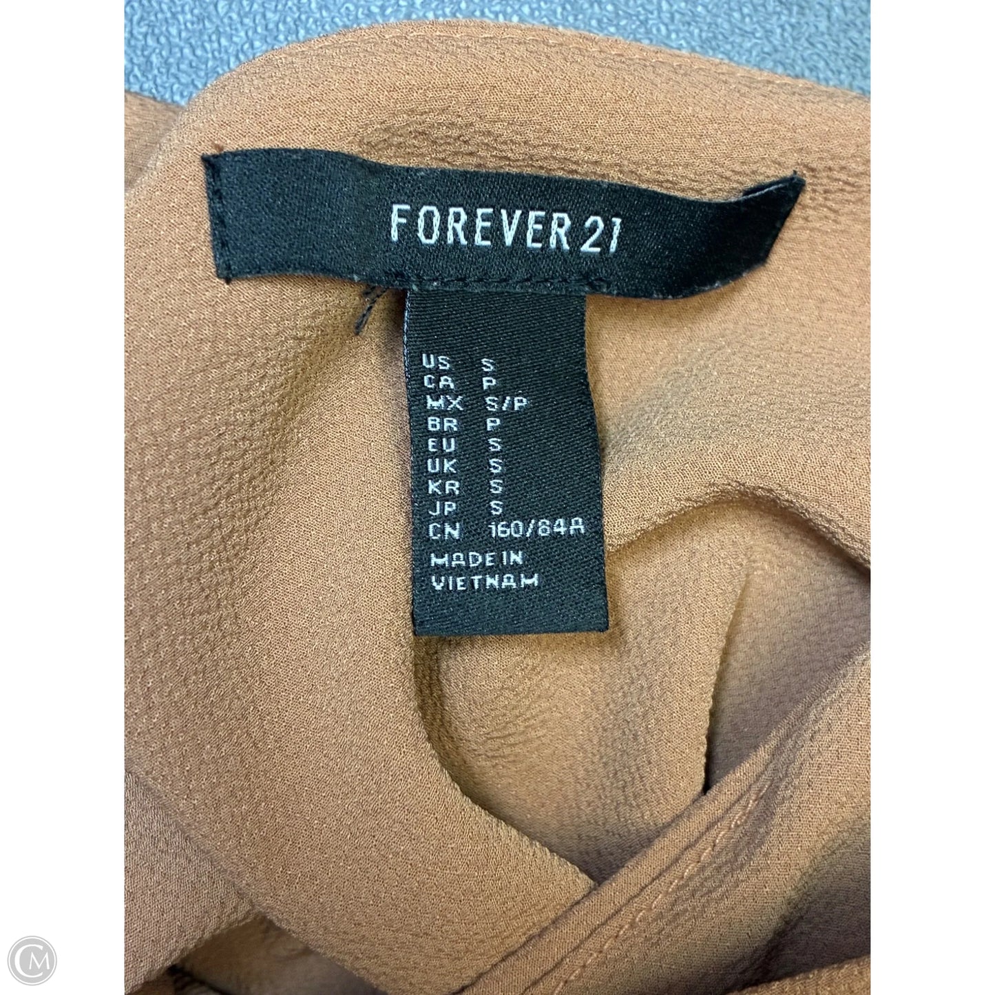 Blouse Sleeveless By Forever 21 In Brown, Size: S
