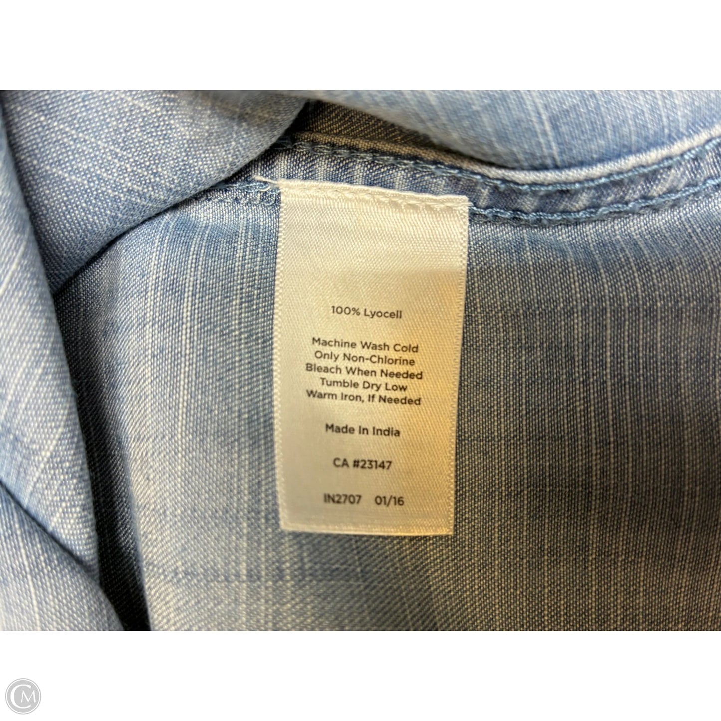 Top Sleeveless By Talbots In Blue Denim, Size: Sp