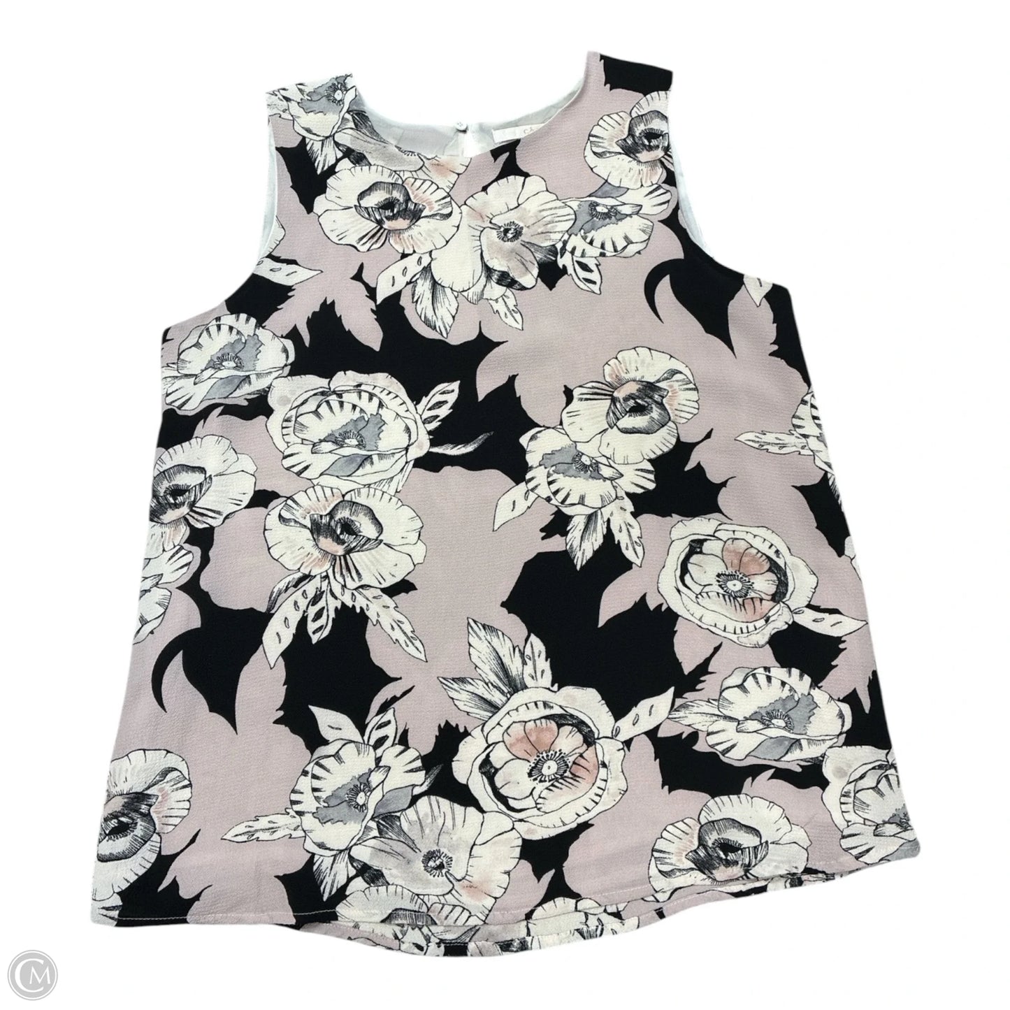 Blouse Sleeveless By Cme In Floral Print, Size: M