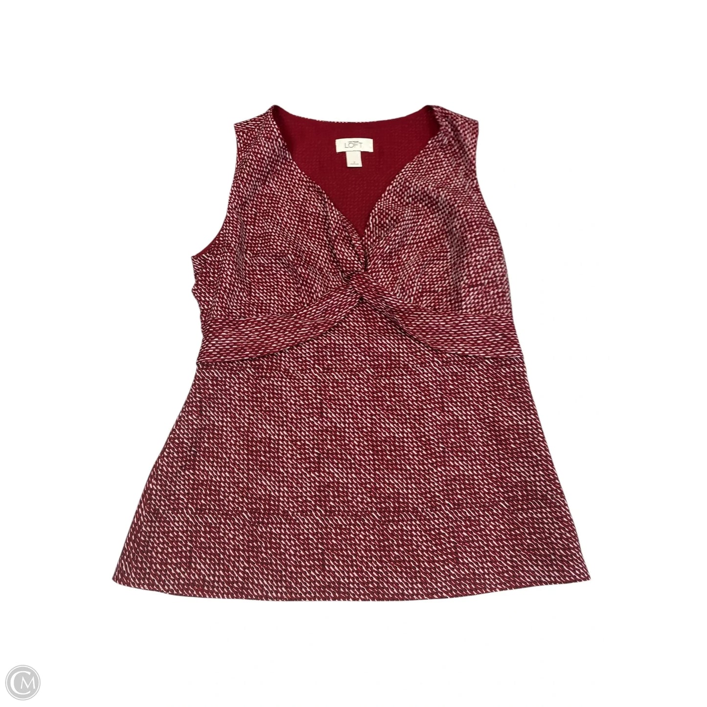 Blouse Sleeveless By Loft In Red, Size: Xs