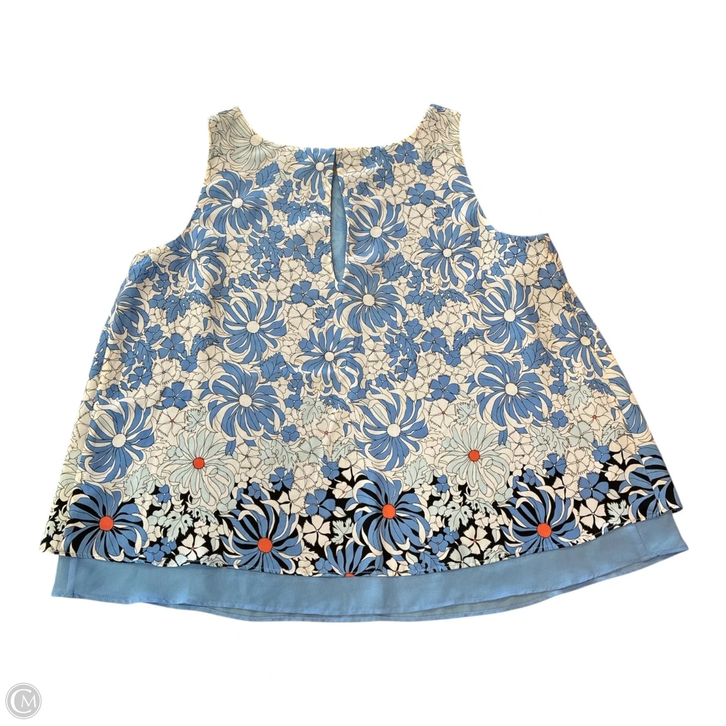 Blouse Sleeveless By Kaari Blue In Blue, Size: M