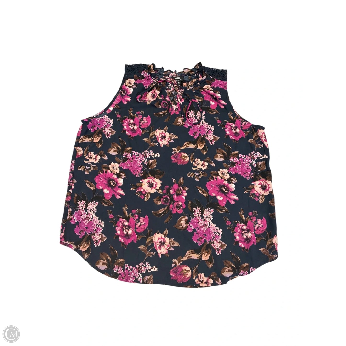 Blouse Sleeveless By Bobeau In Floral Print, Size: Xl