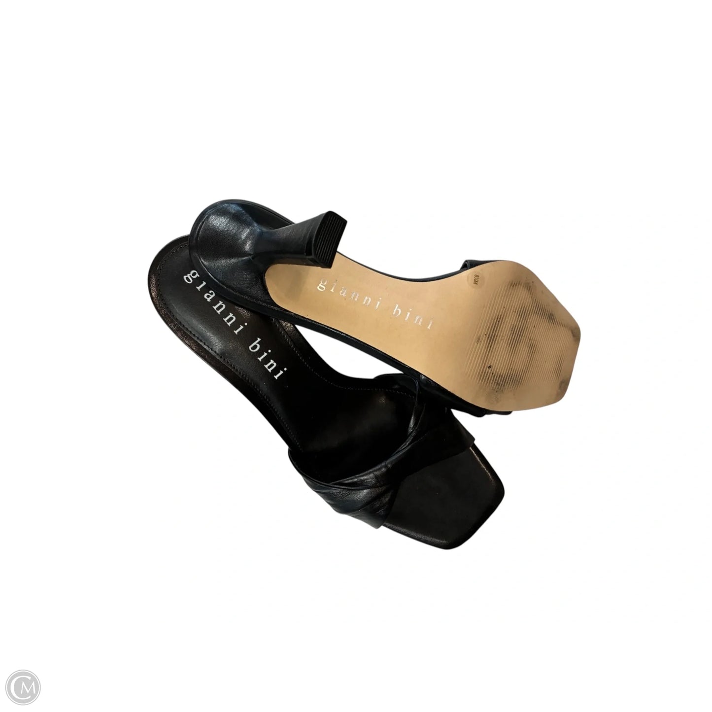 Sandals Heels Stiletto By Gianni Bini In Black, Size: 8.5
