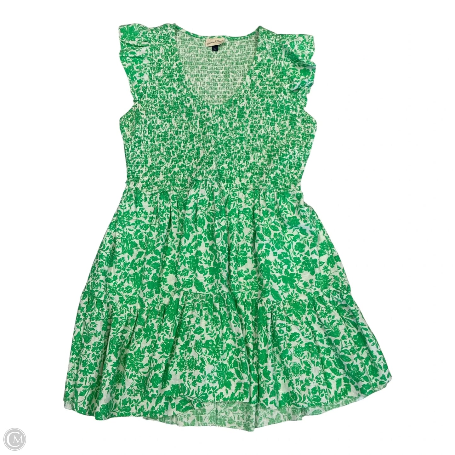 Dress Casual Short By Universal Thread In Green & White, Size: L