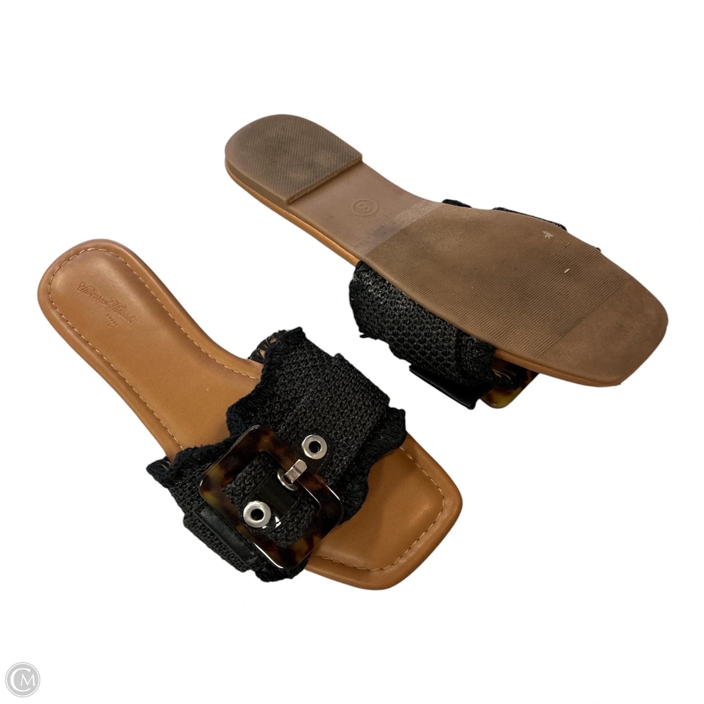 Sandals Flats By Universal Thread In Black, Size: 8