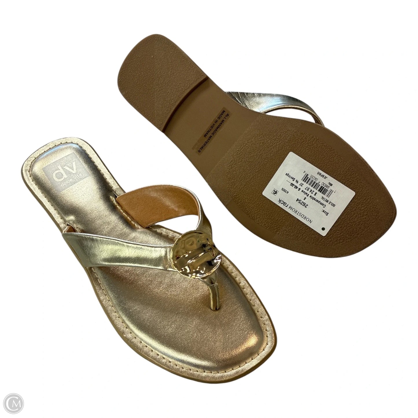 Sandals Flats By Dolce Vita In Gold, Size: 8