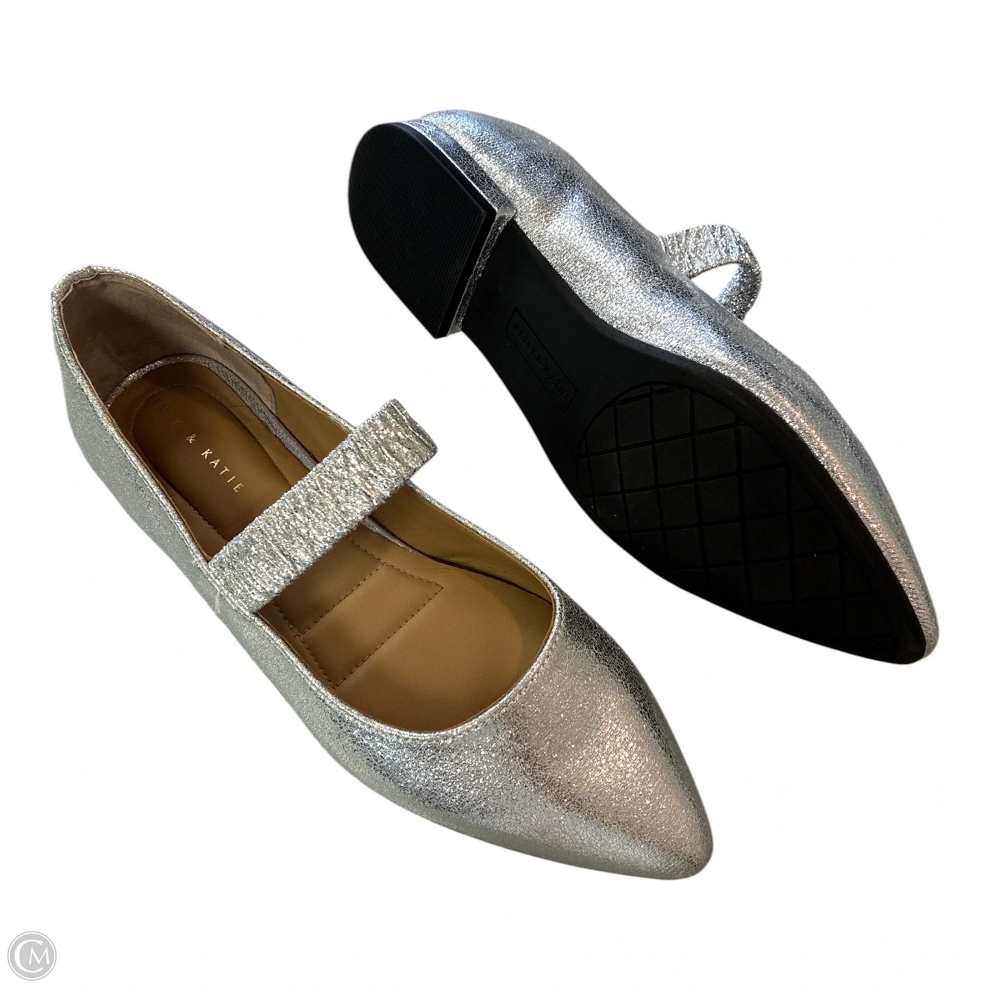 Shoes Flats By Kelly And Katie In Silver, Size: 8