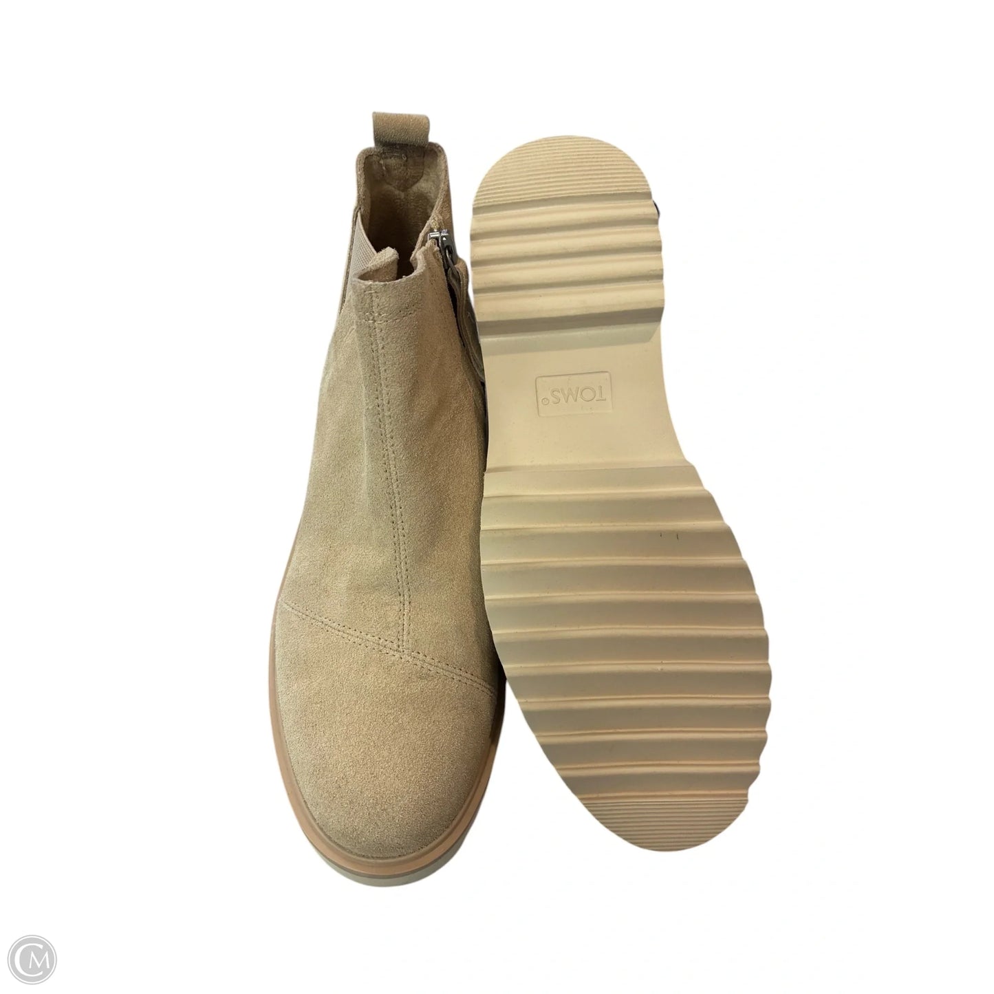 Boots Ankle Flats By Toms In Beige, Size: 8.5