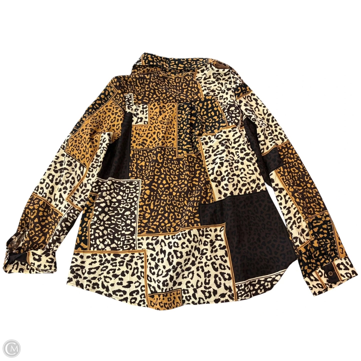Blouse Long Sleeve By Shein In Animal Print, Size: 3x