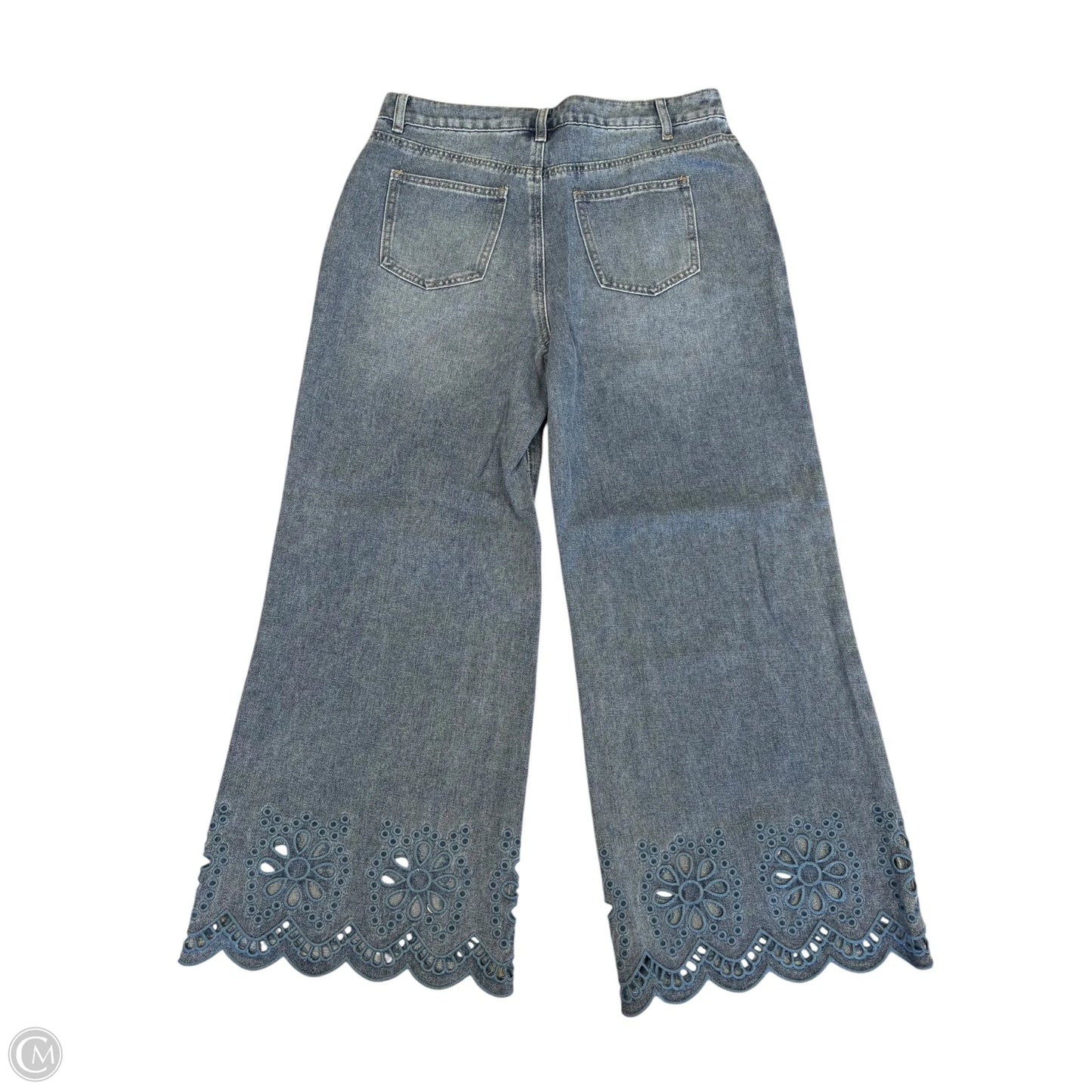 Jeans Wide Leg By Cmf In Blue Denim, Size: 12