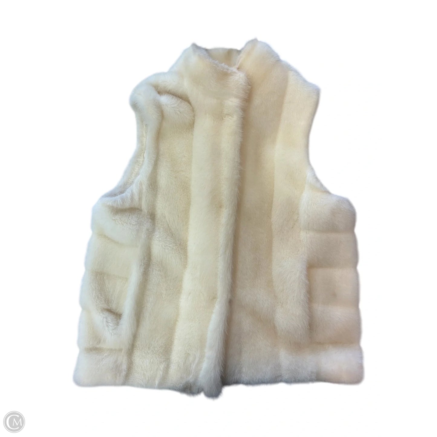 Vest Faux Fur & Sherpa By Cmc In Cream, Size: Xl