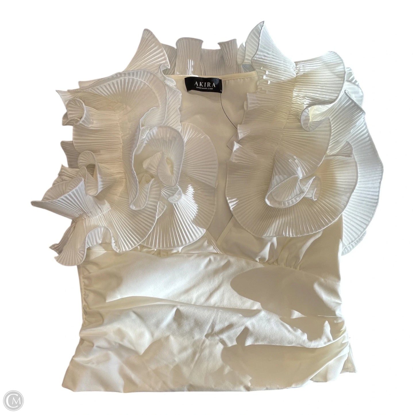 Blouse Sleeveless By Akira In Cream, Size: Xl