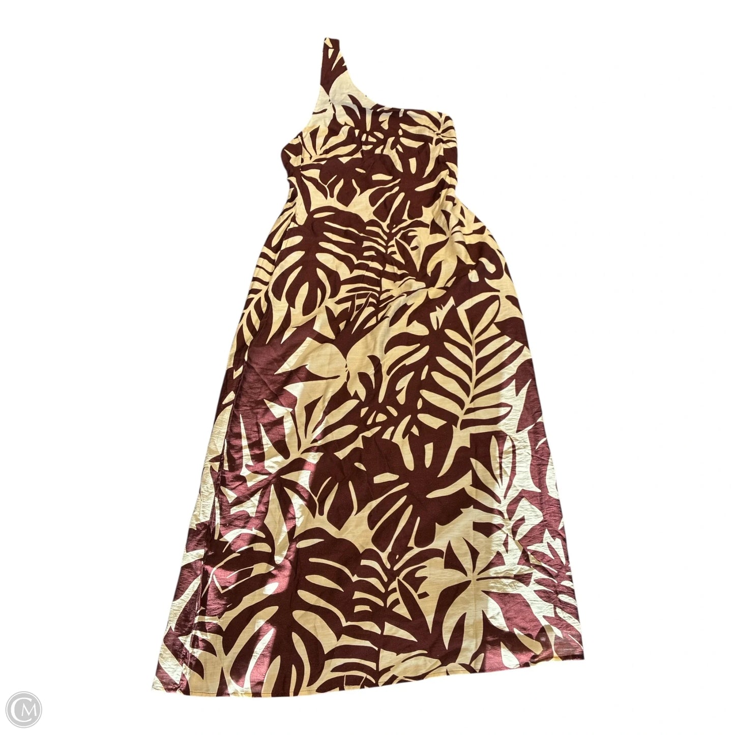 Dress Casual Midi By Cmf In Red & Yellow, Size: L