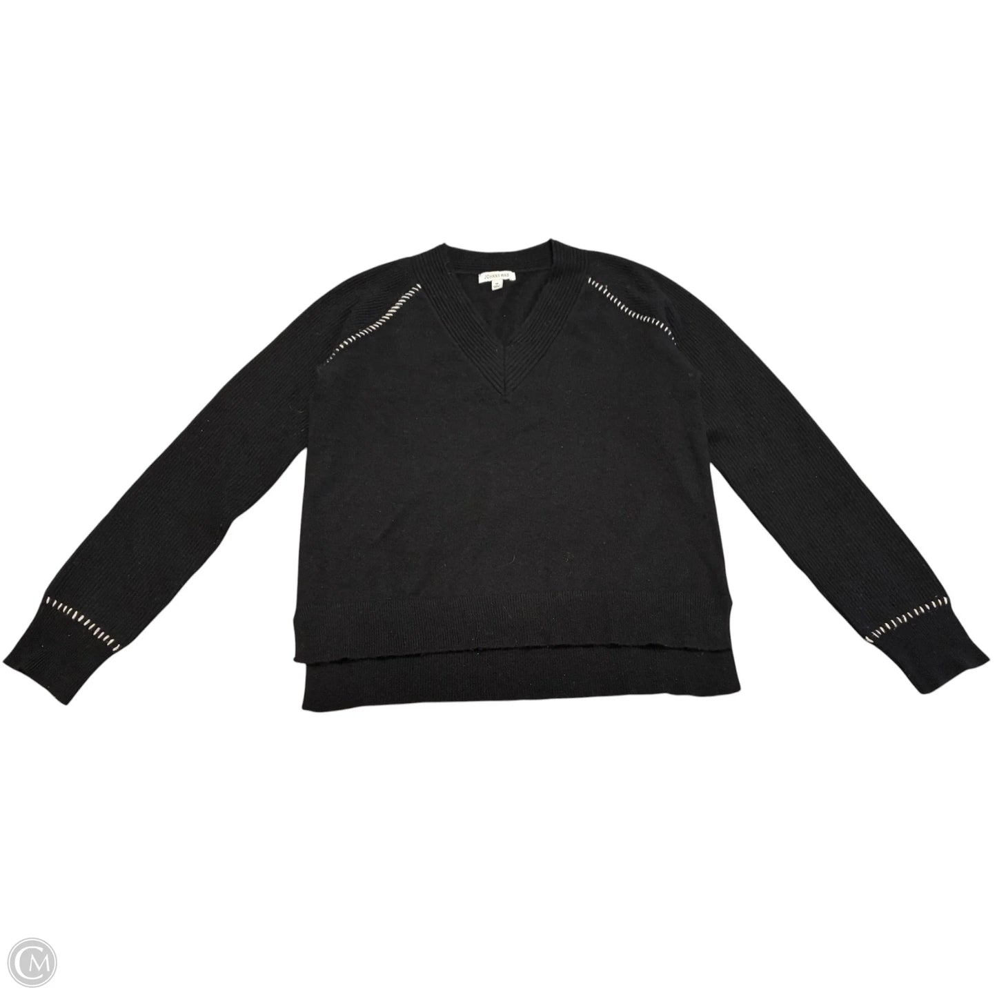 Sweater Cardigan Designer By Johnny Was In Black, Size: Xs