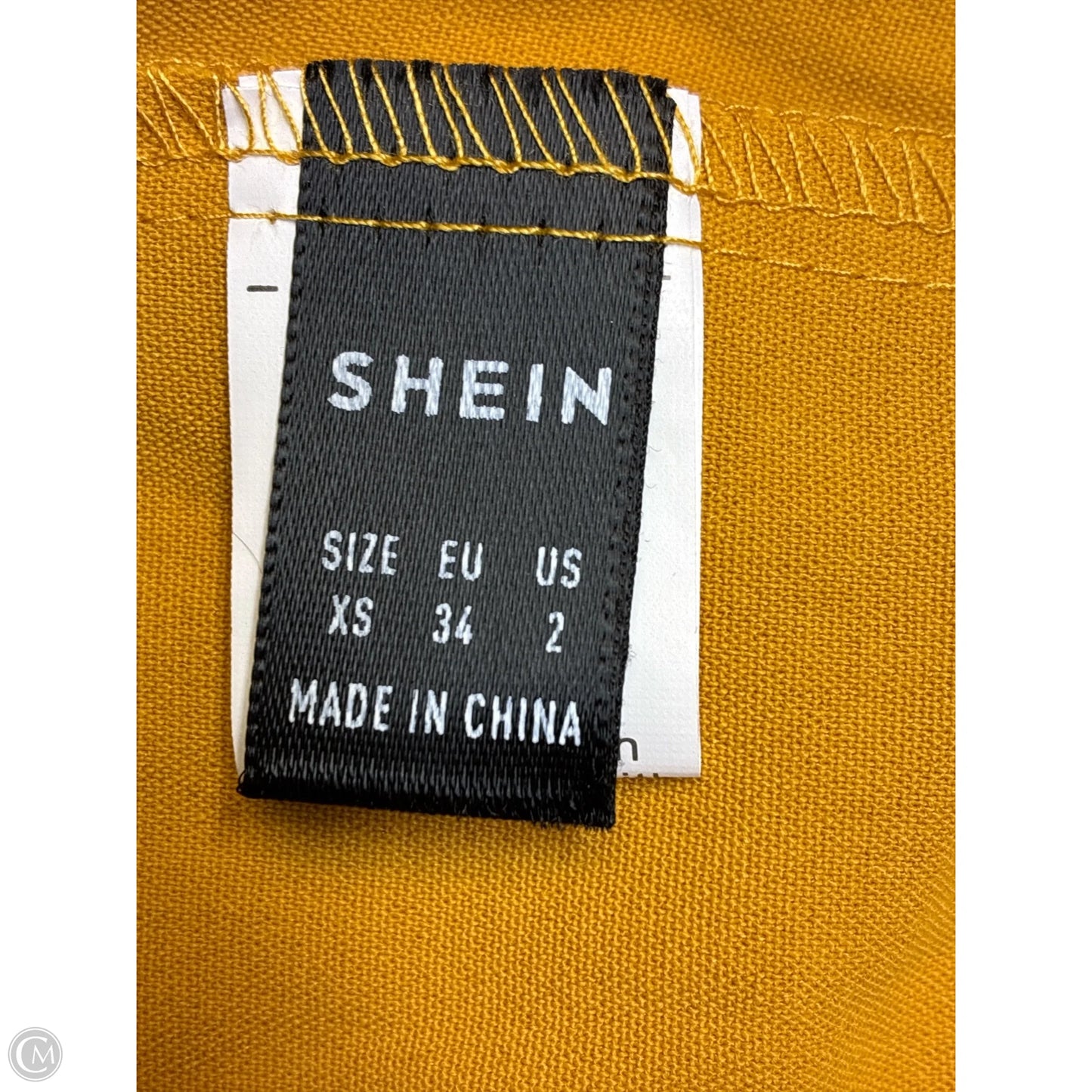 Dress Casual Short By Shein In Yellow, Size: Xs