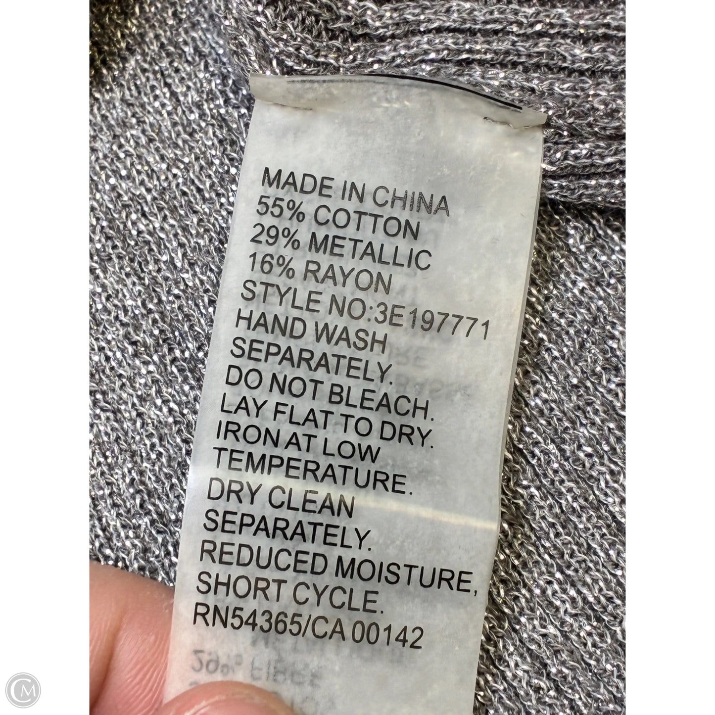 Top Sleeveless By Clothes Mentor In Silver, Size: S