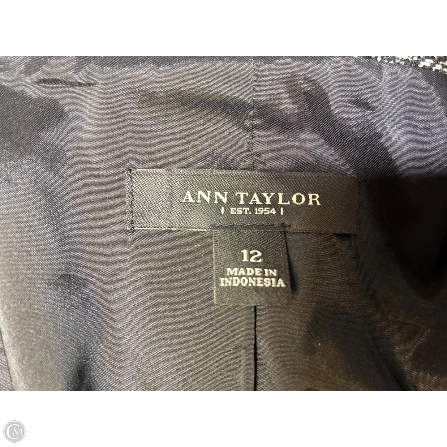 Jacket Other By Ann Taylor In Black & White, Size: L