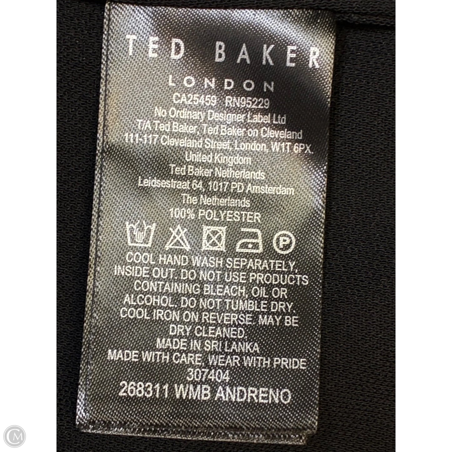 Tank Top By Ted Baker In Black, Size: Xs