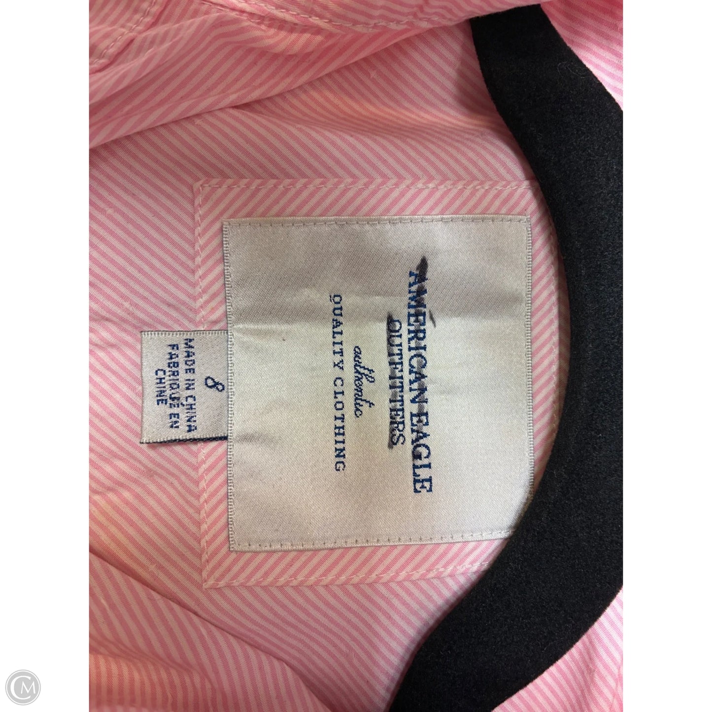 Blouse Short Sleeve By American Eagle In Pink, Size: M
