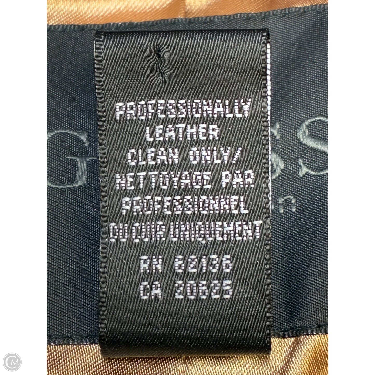 Jacket Leather By Guess In Tan, Size: Xs