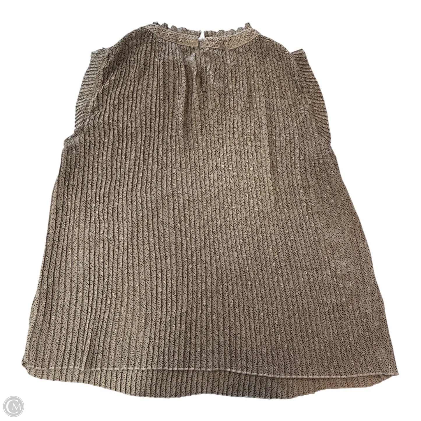 Blouse Sleeveless By Adrianna Papell In Brown, Size: S