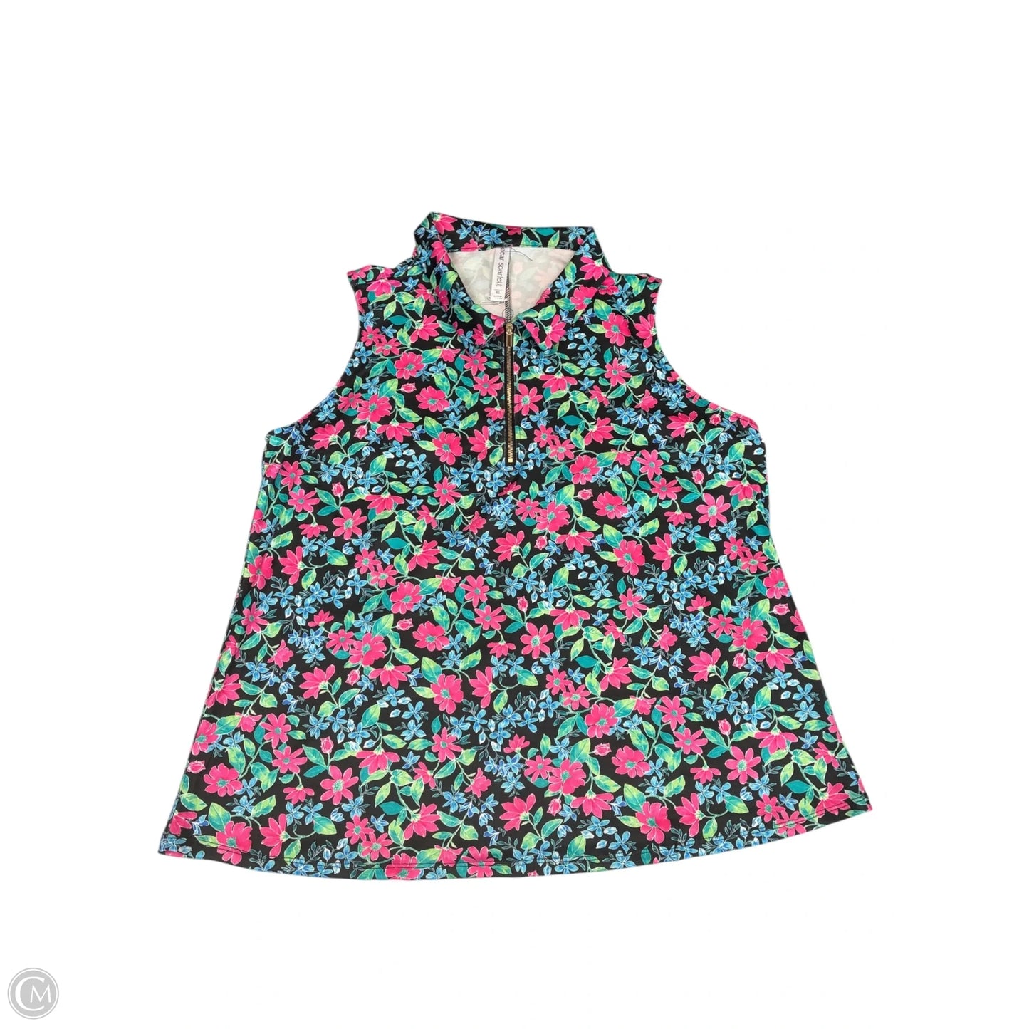 Top Sleeveless By Dear Scarlett In Floral Print, Size: Xl