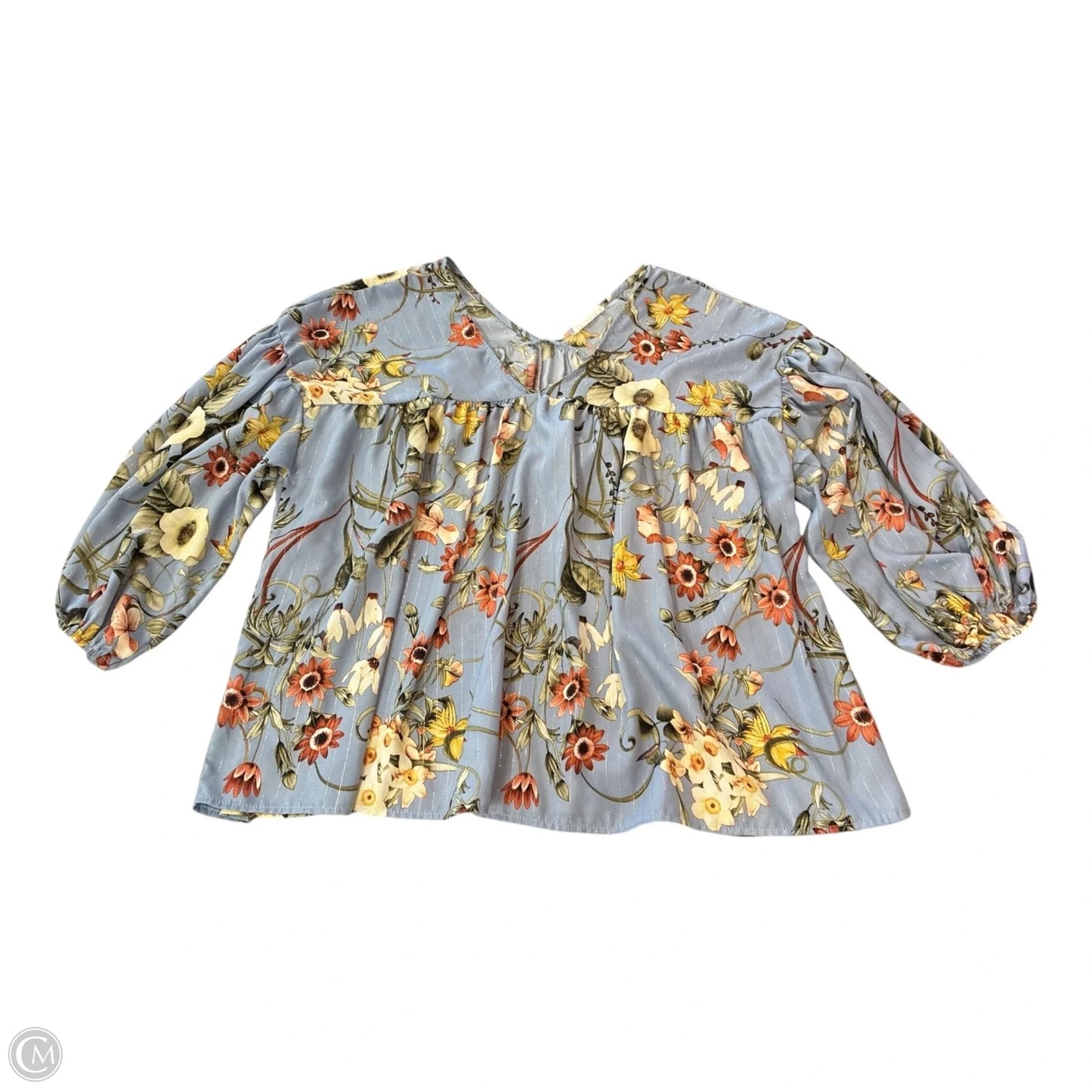 Blouse Long Sleeve By Bucketlist In Floral Print, Size: M