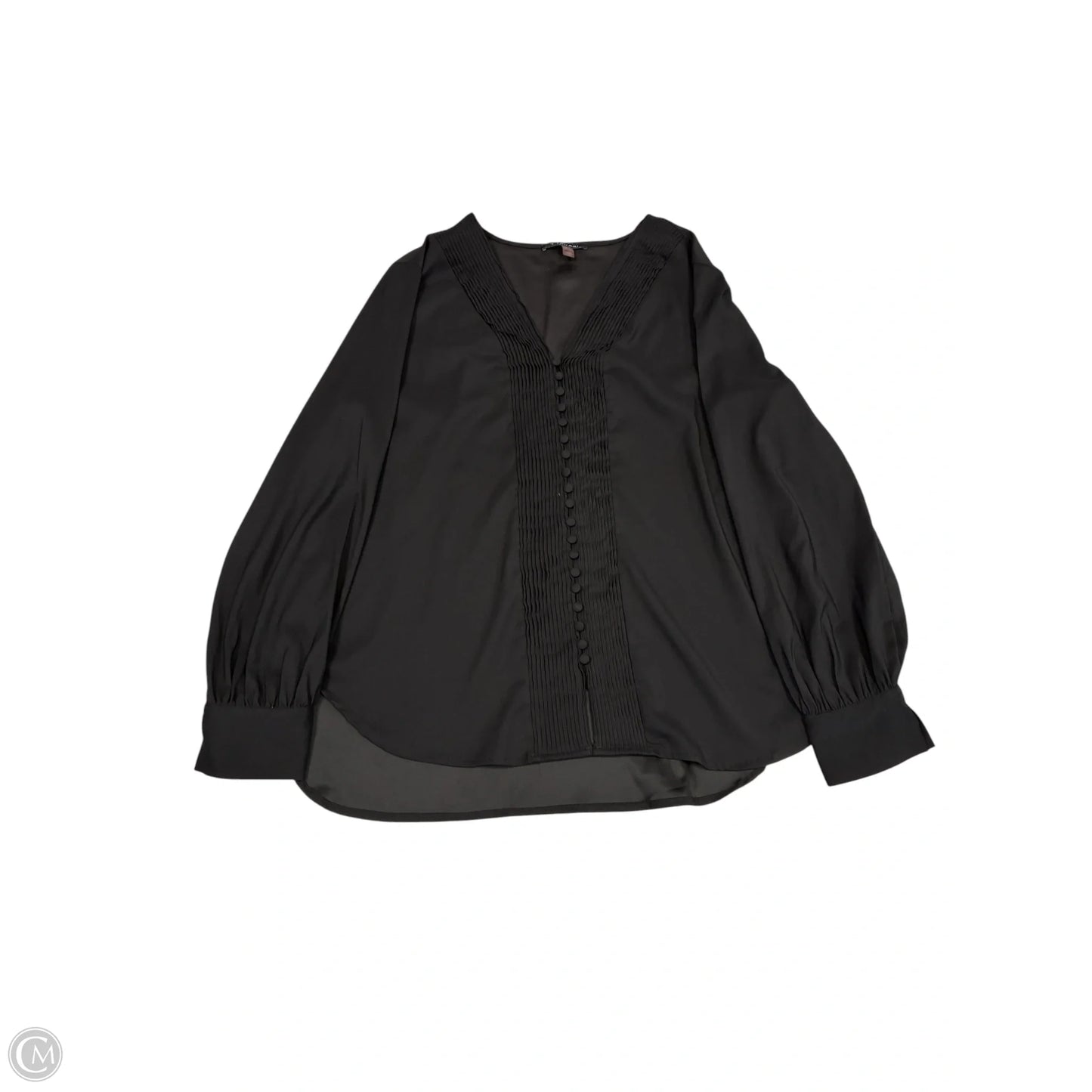 Top Long Sleeve By T Tahari In Black, Size: L