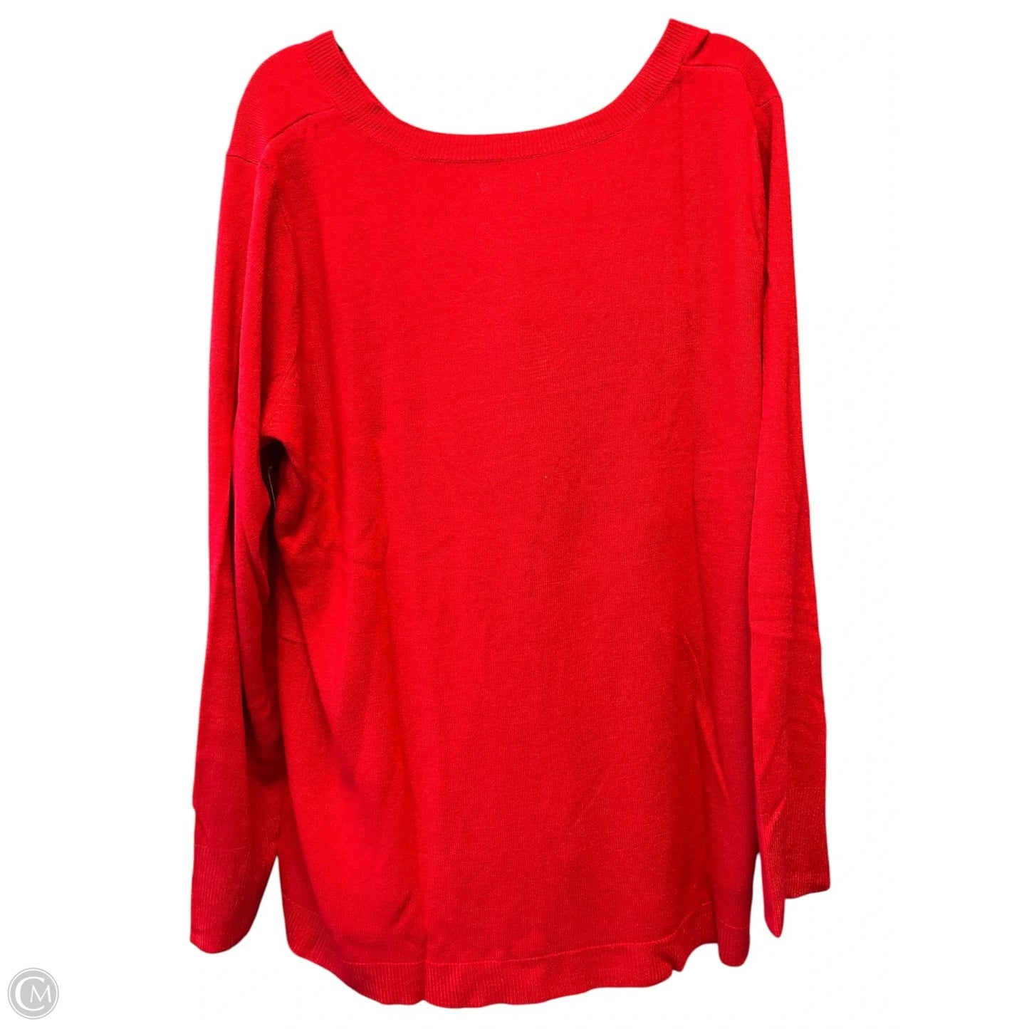 Sweater By Croft And Barrow In Red, Size: 2x
