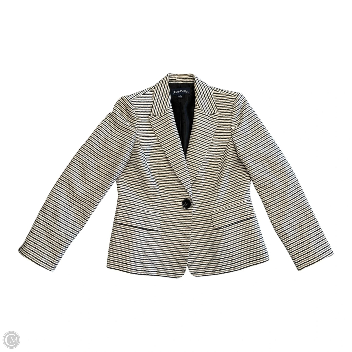 Blazer By Evan-picone In Black & Tan, Size: M