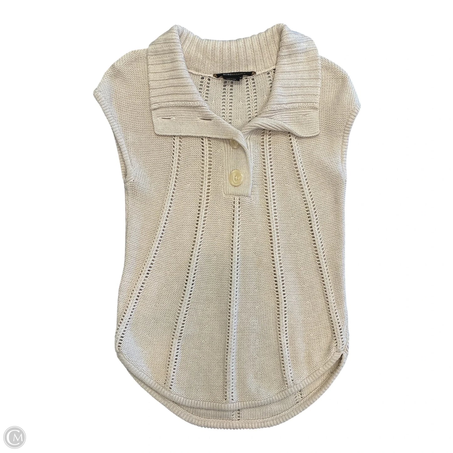 Top Sleeveless By Bcbgmaxazria In Cream, Size: M