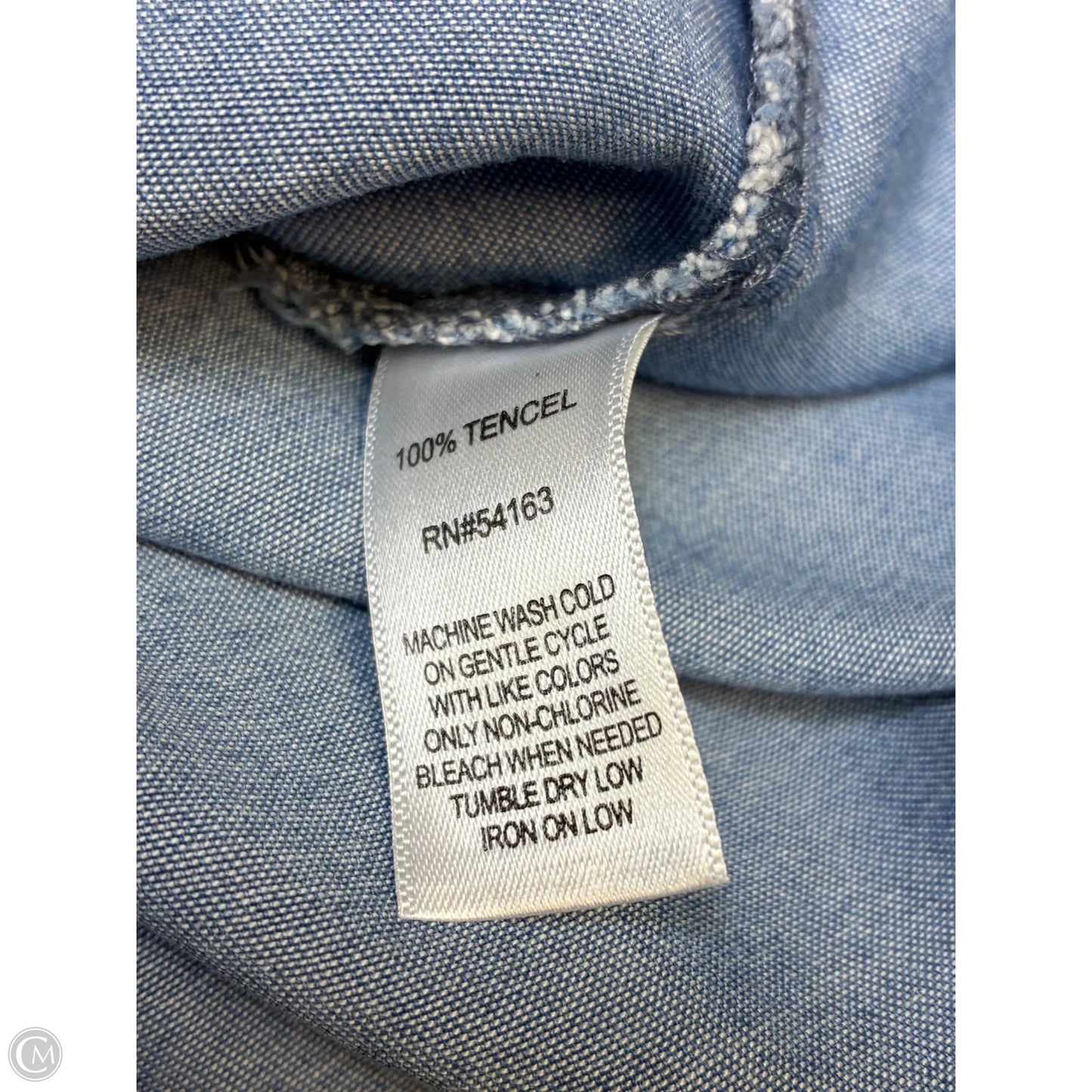 Tunic Sleeveless By Marc New York In Blue Denim, Size: L