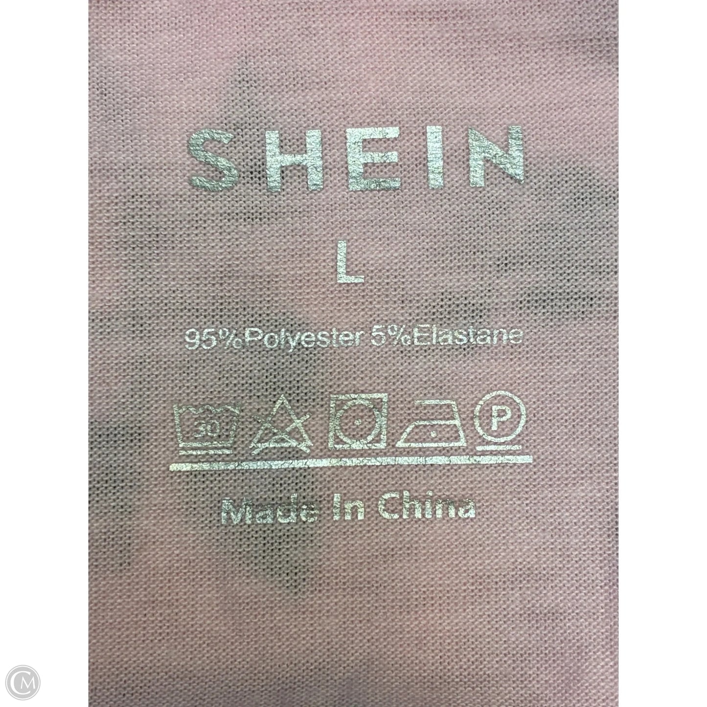 Top Short Sleeve By Shein In Pink, Size: L