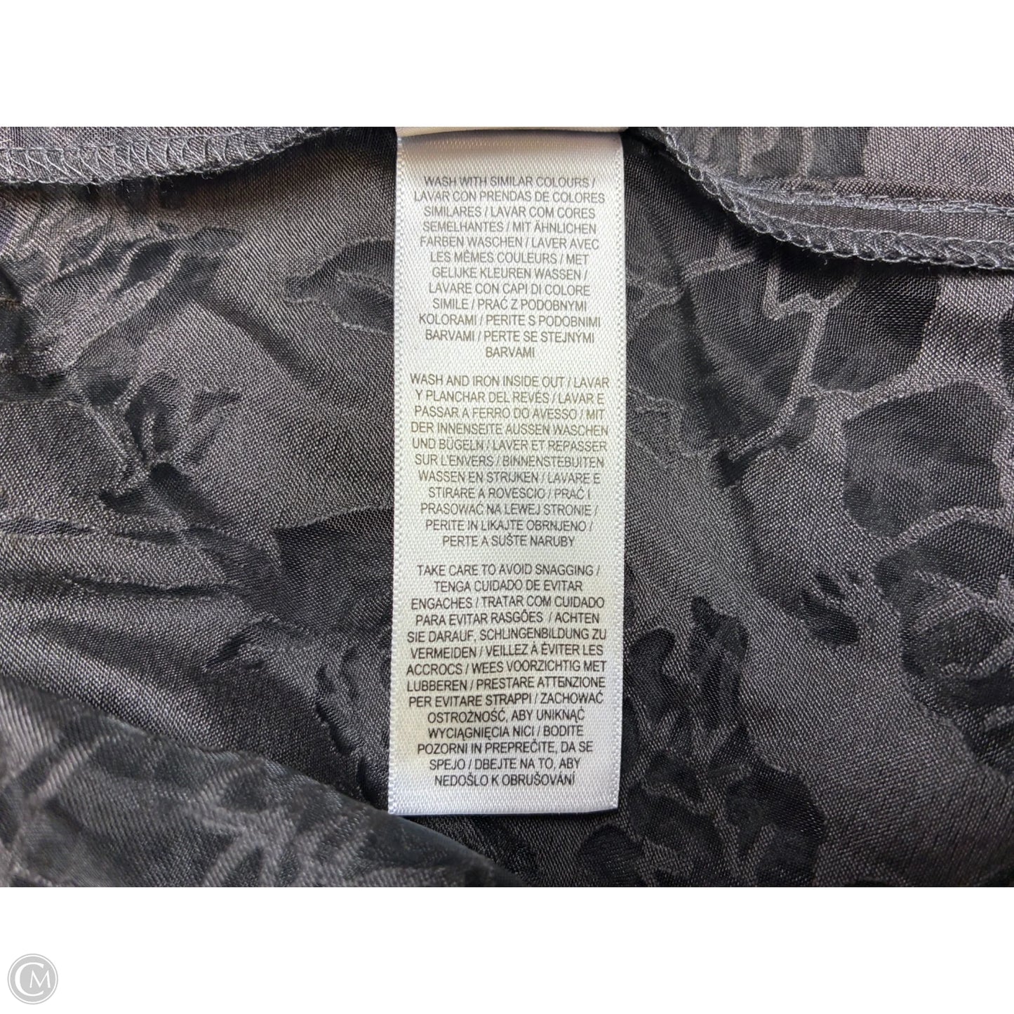 Blouse Short Sleeve By Primark In Black, Size: M