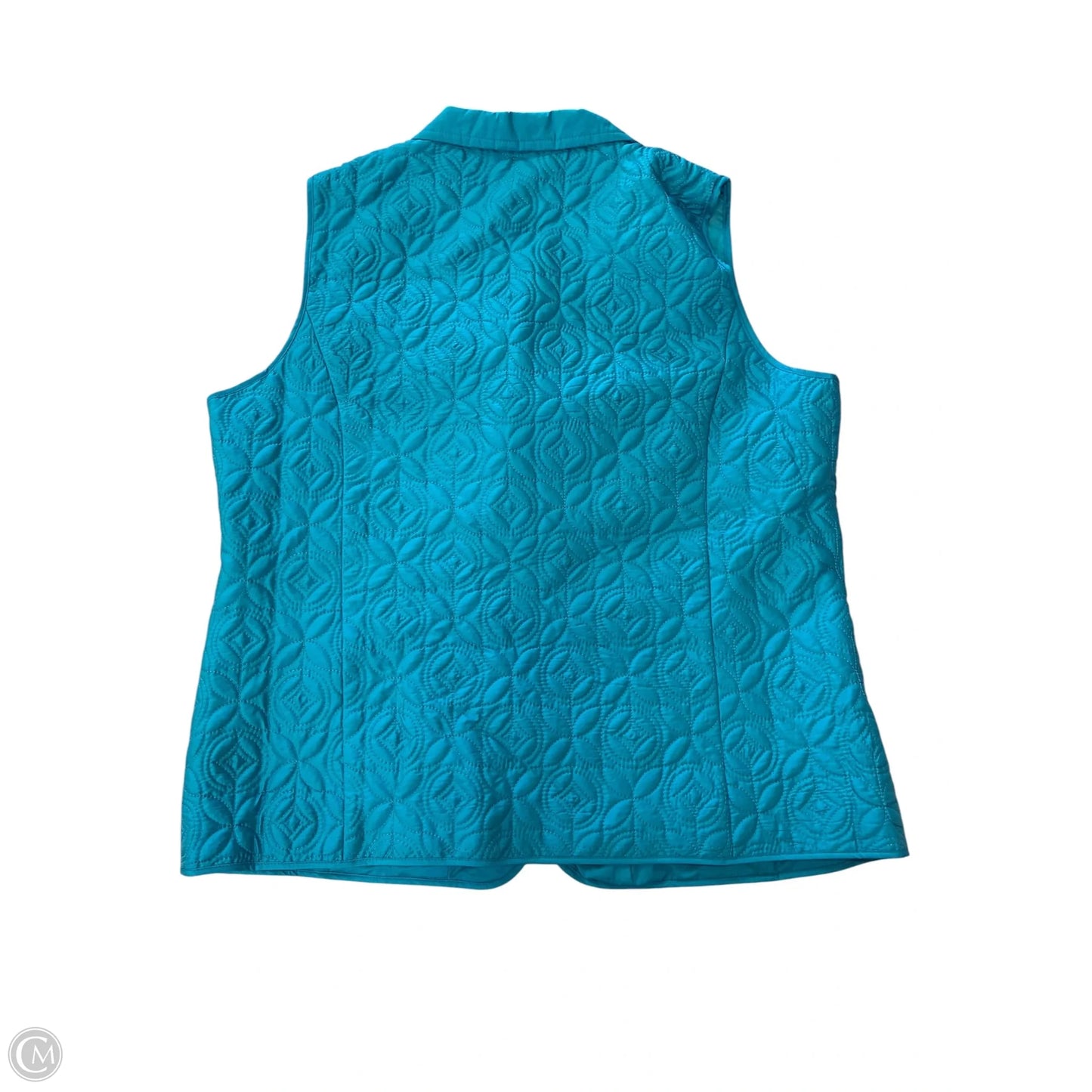 Vest Puffer & Quilted By Allison Daley In Teal, Size: Xl