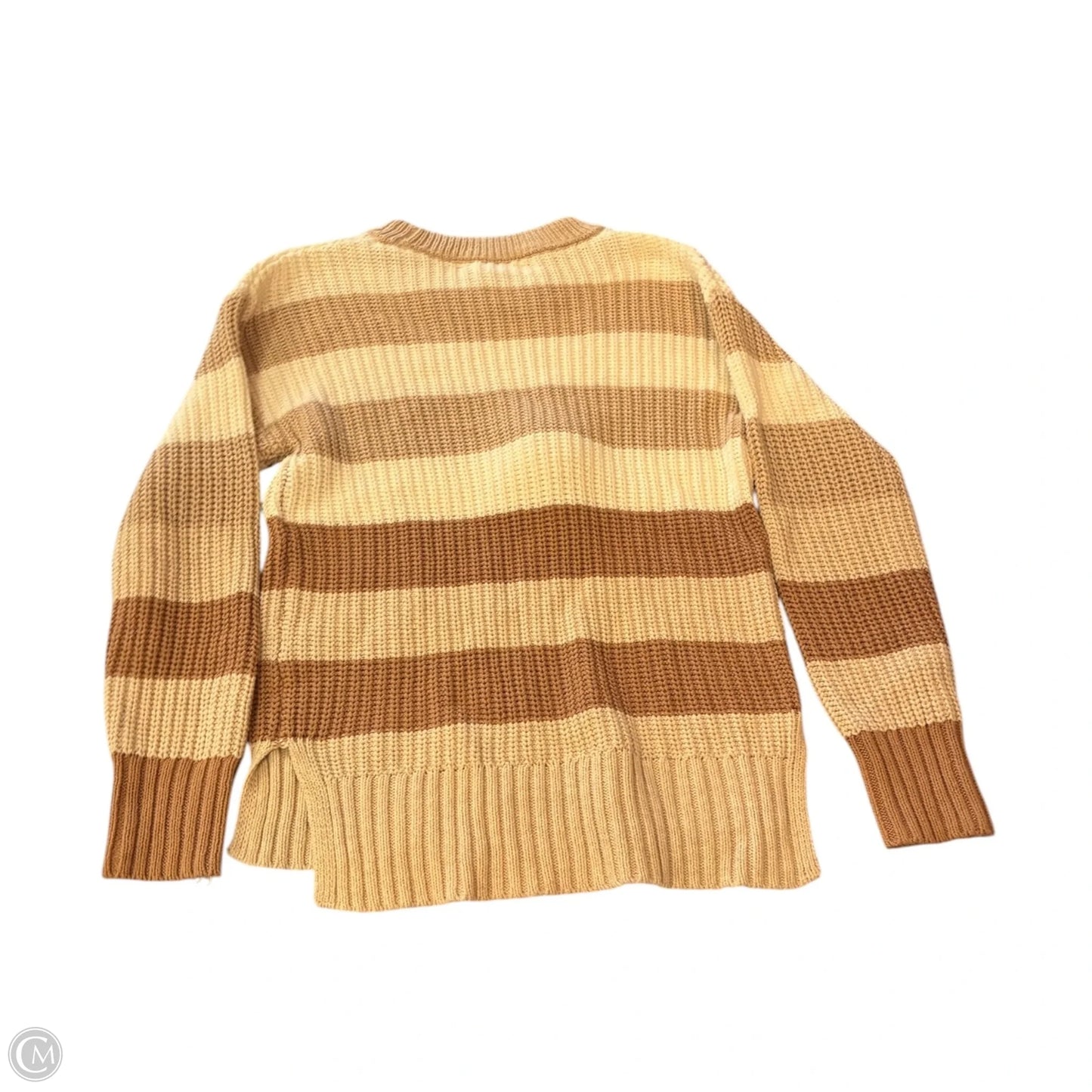Sweater By Time And Tru In Brown & Cream, Size: S