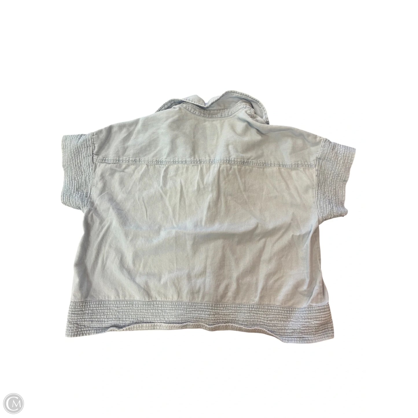 Top Short Sleeve By Lola River In Blue Denim, Size: L