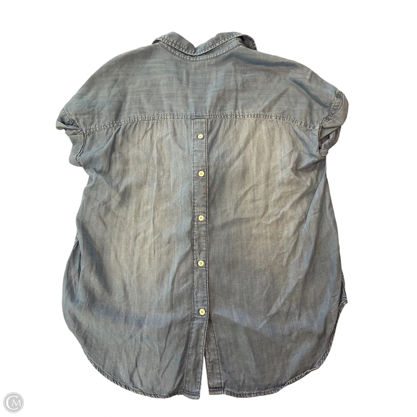 Top Short Sleeve By Lola River In Blue Denim, Size: L