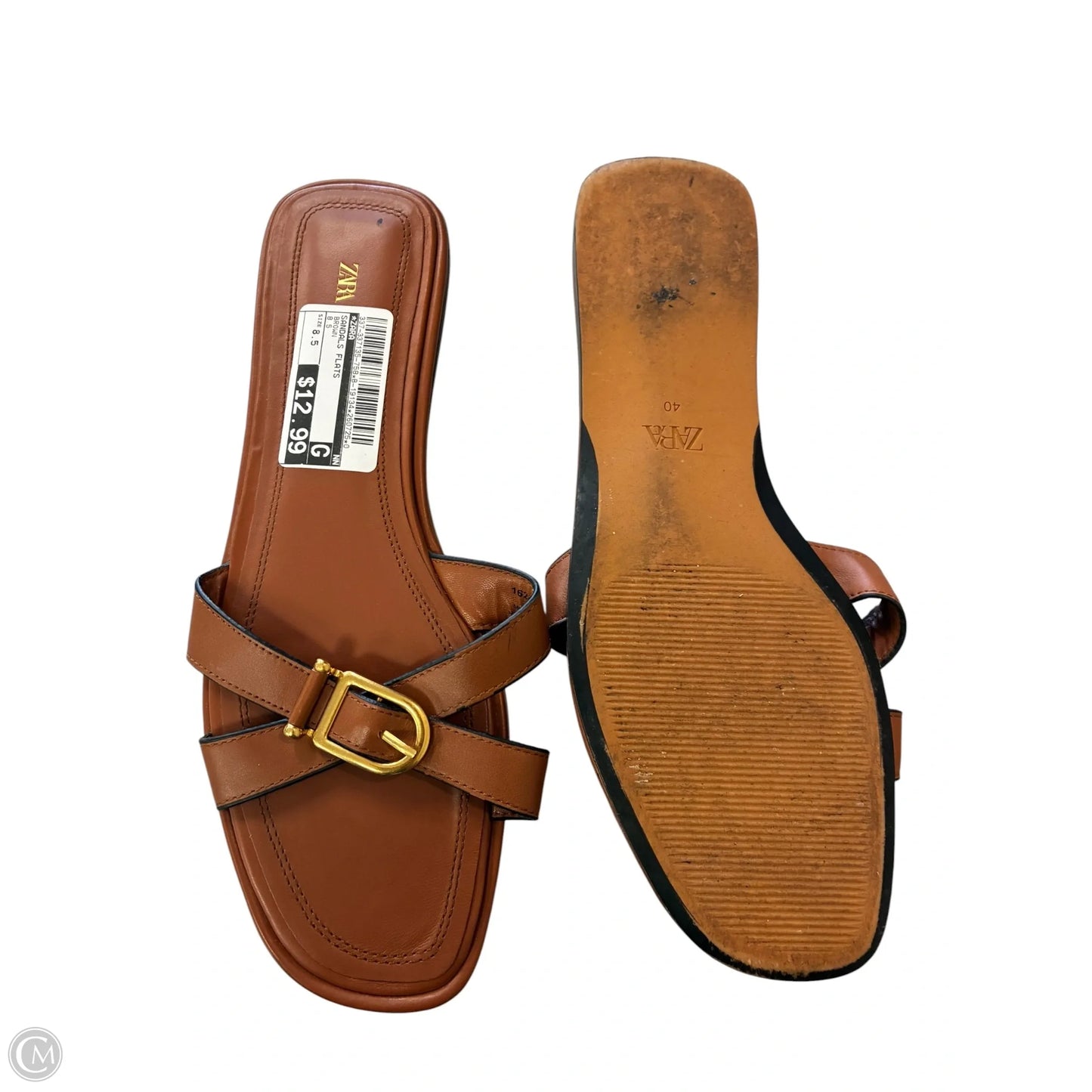 Sandals Flats By Zara In Brown, Size: 8.5