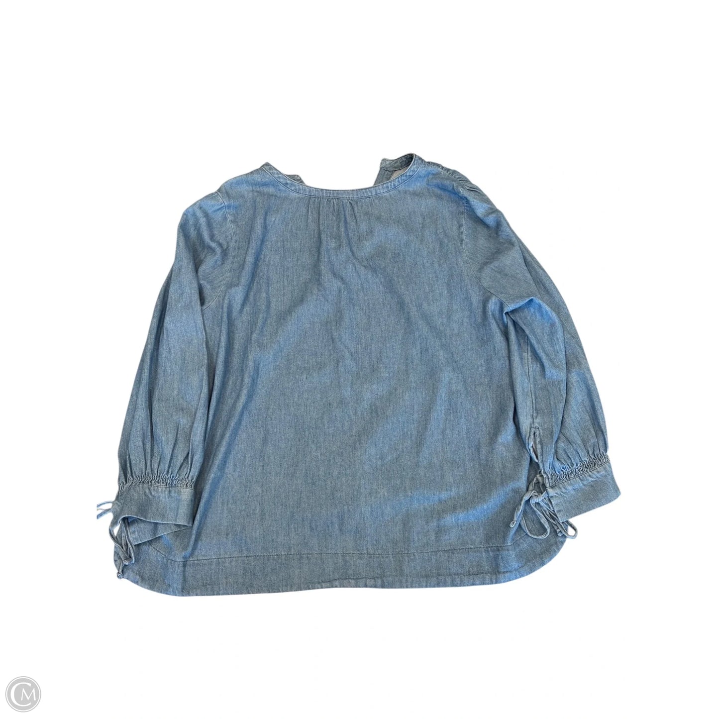 Top Long Sleeve By Old Navy In Blue Denim, Size: Xl