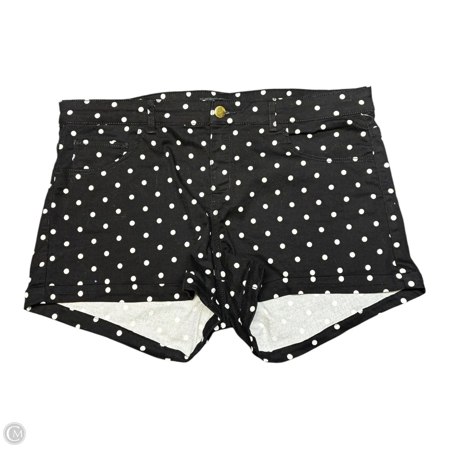 Shorts By H&m In Black & White, Size: 12