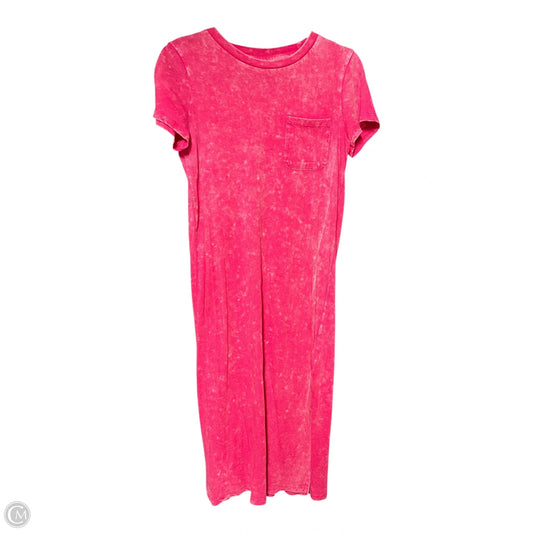 Dress Casual Midi By Time And Tru In Pink, Size: Xs