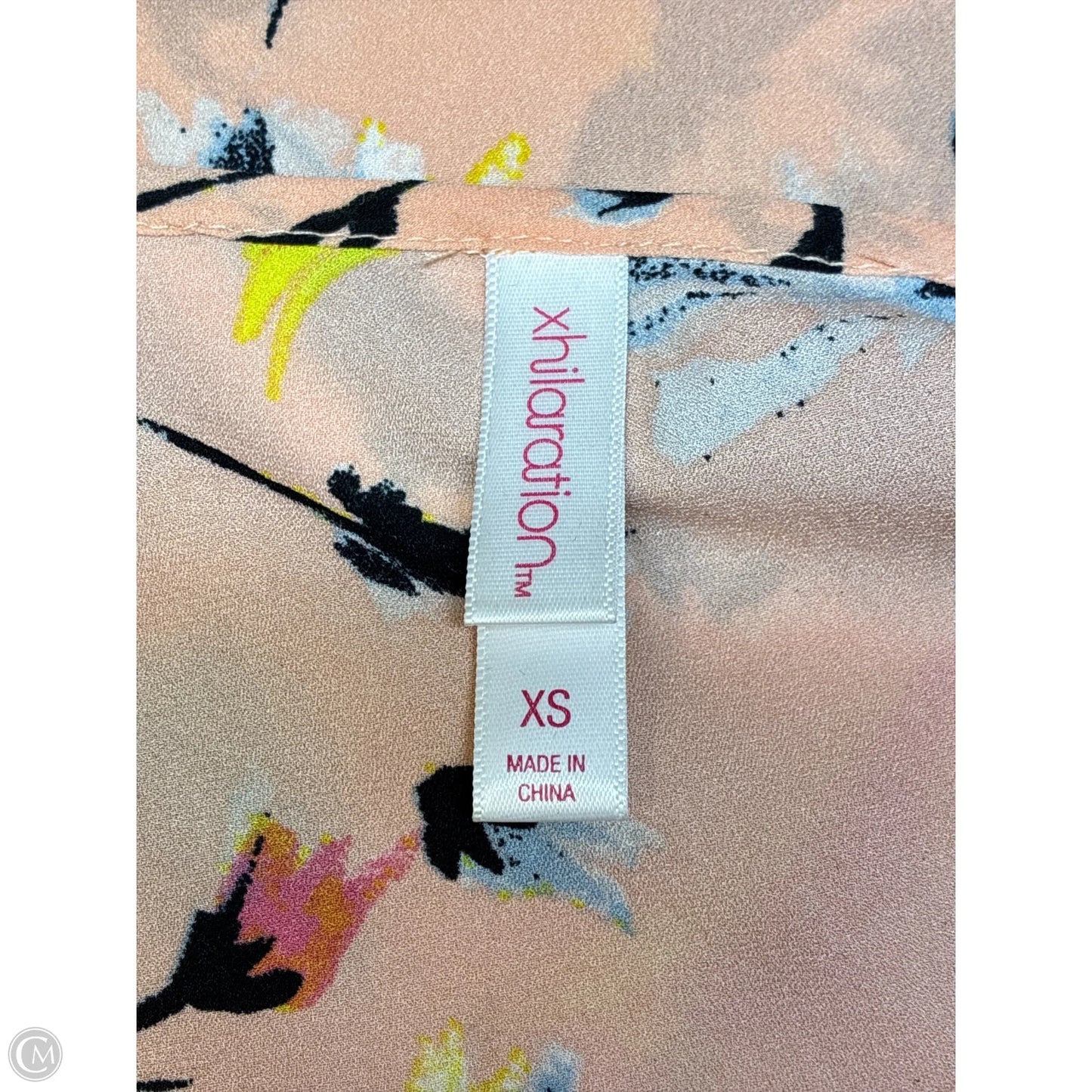 Blouse Short Sleeve By Xhilaration In Floral Print, Size: Xs