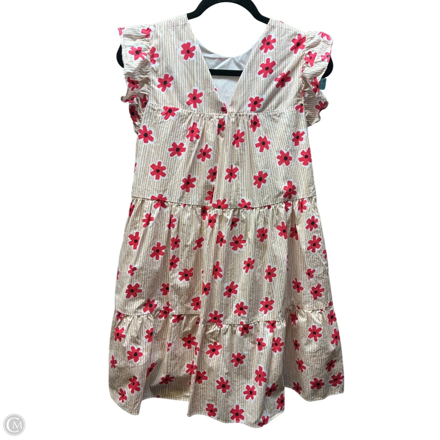 Dress Casual Short By En Saison In Tan & White, Size: S