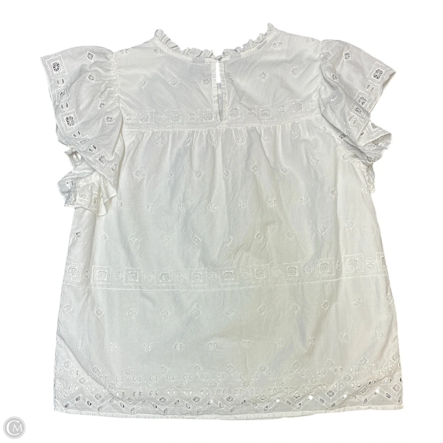 Blouse Short Sleeve By Lands End In White, Size: S