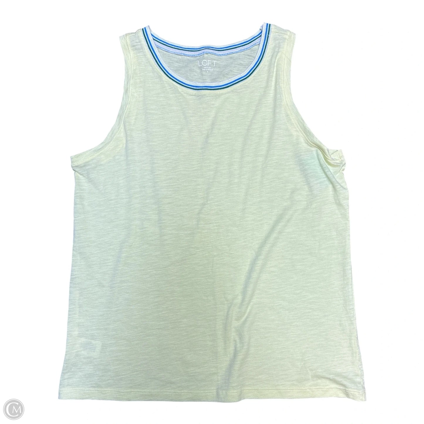 Top Sleeveless By Loft In Yellow, Size: S