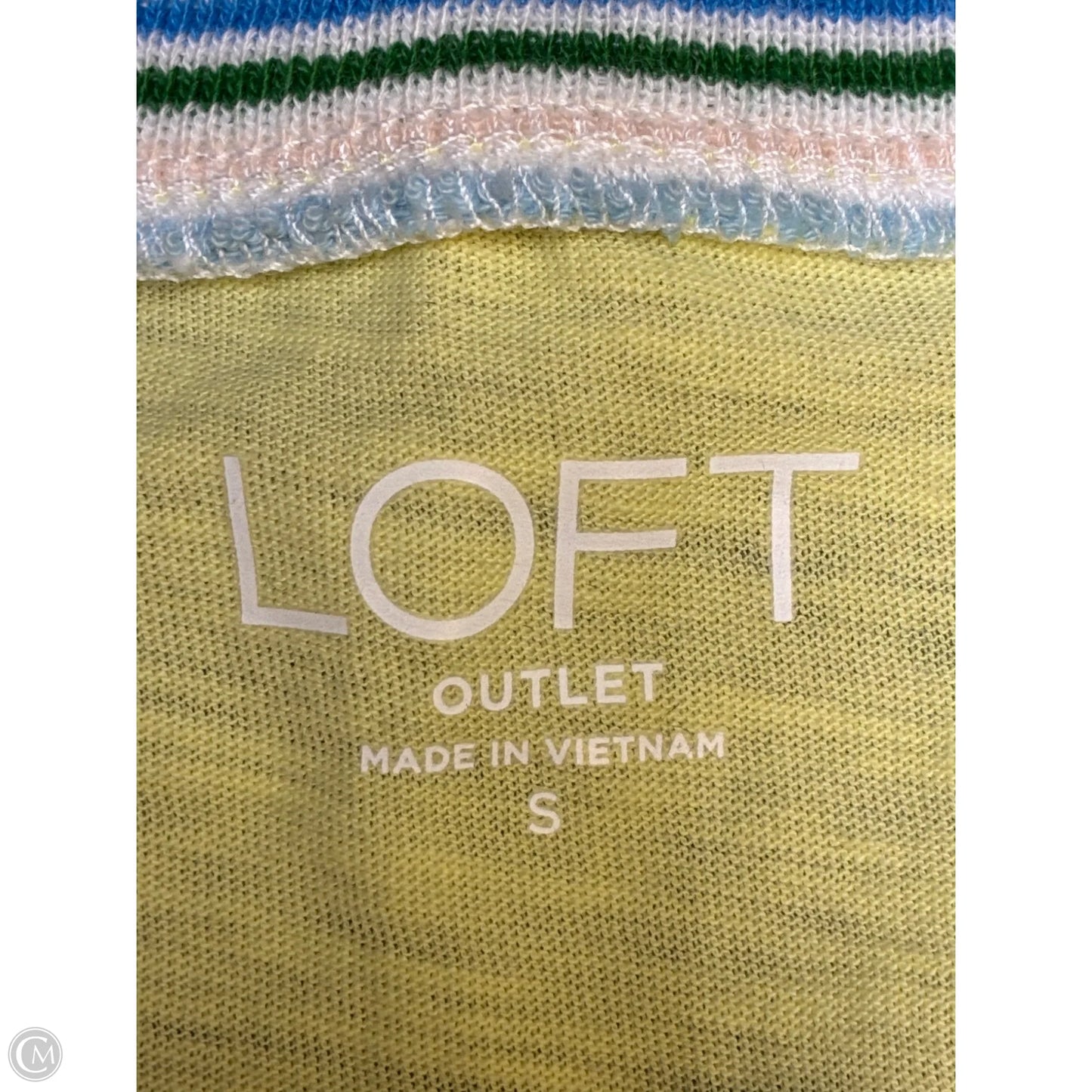 Top Sleeveless By Loft In Yellow, Size: S