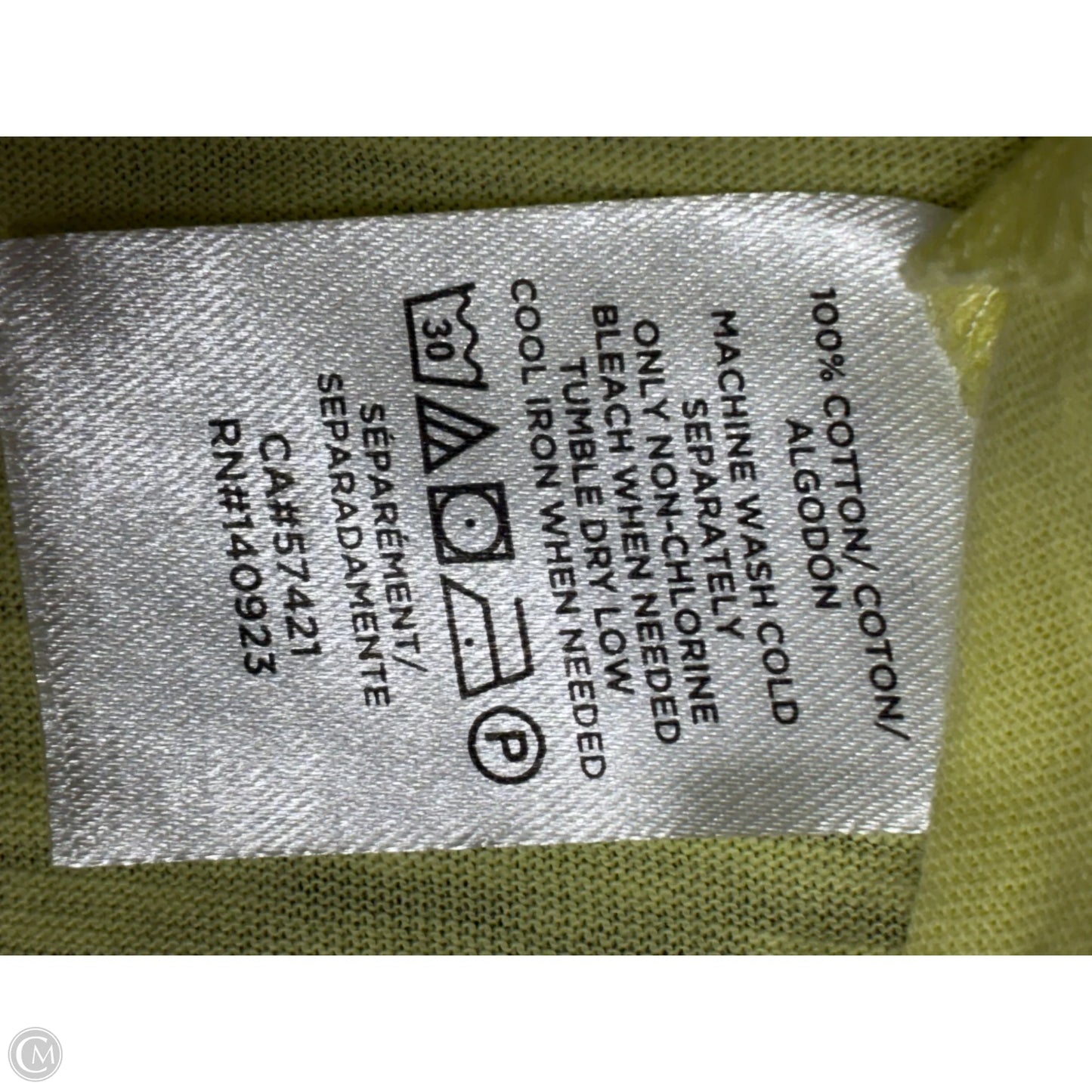 Top Sleeveless By Loft In Yellow, Size: S